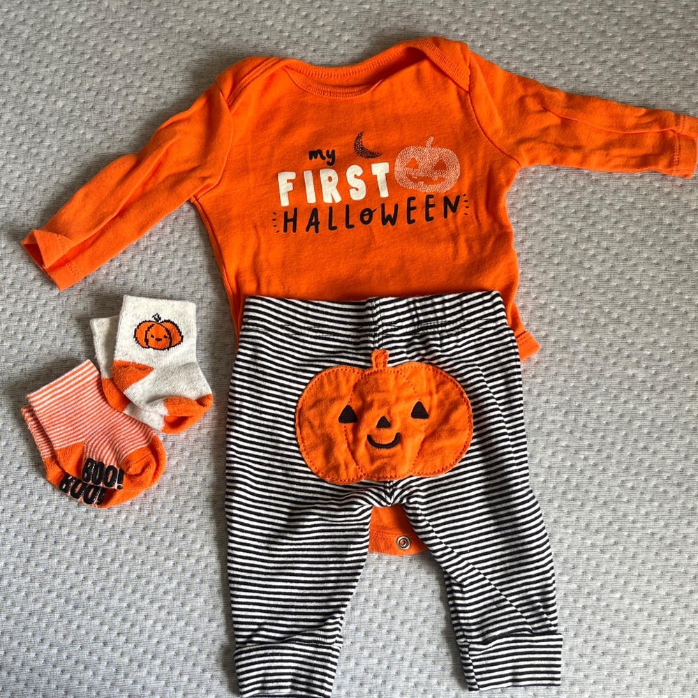 Carter's Halloween Pumpkin Set - Orange and Black